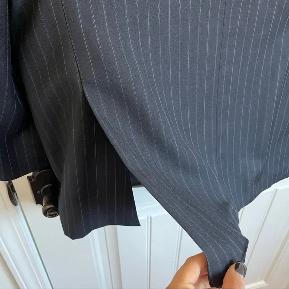Lauren Ralph Lauren Men’s Wool Navy Striped Jacket Blazer 42L - Picture 6 of 6